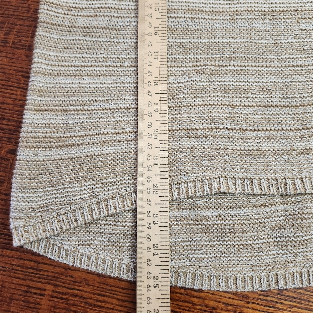 Preswick & Moore short sleeve tan knit Sweater womens size PL cotton blend - Picture 9 of 11
